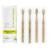 Natural Bamboo Toothbrush Set | Medium Hardness | Adult Size (Set of 4) - EcoFreax | Think Bigger.